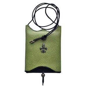 Unique Fleur de Lis Premium Leather Crossbody NWOT